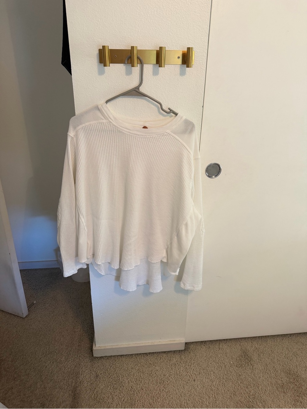 Free People Waffle Long Sleeve Top
